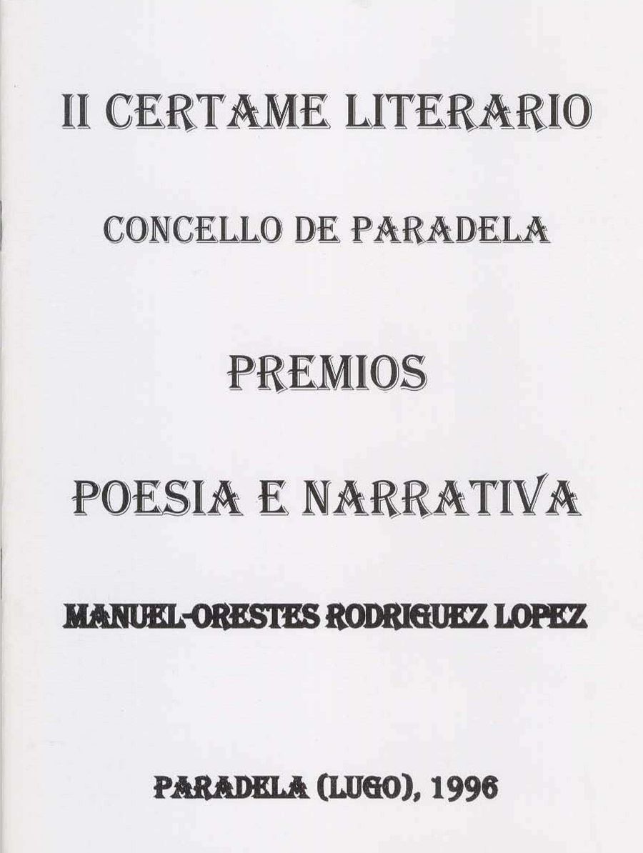 II Certame Literario de Paradela (1997)